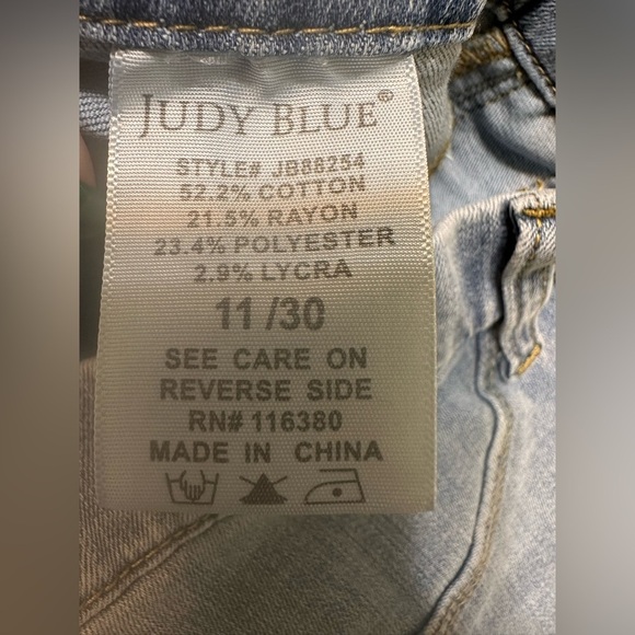 Judy Blue Jeans Denim Mid Rise Skinny Fit Light Blue - Picture 6 of 6